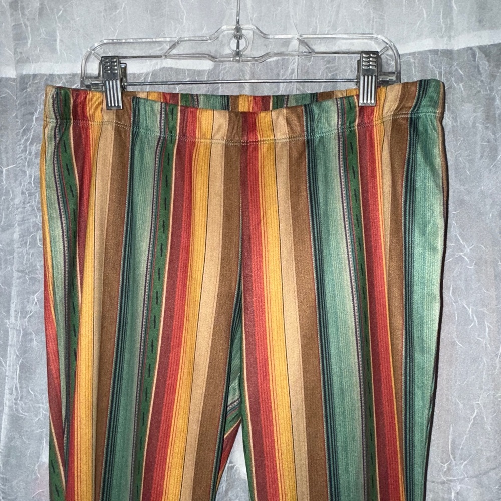 Colorful Striped Serape Velvety Pants